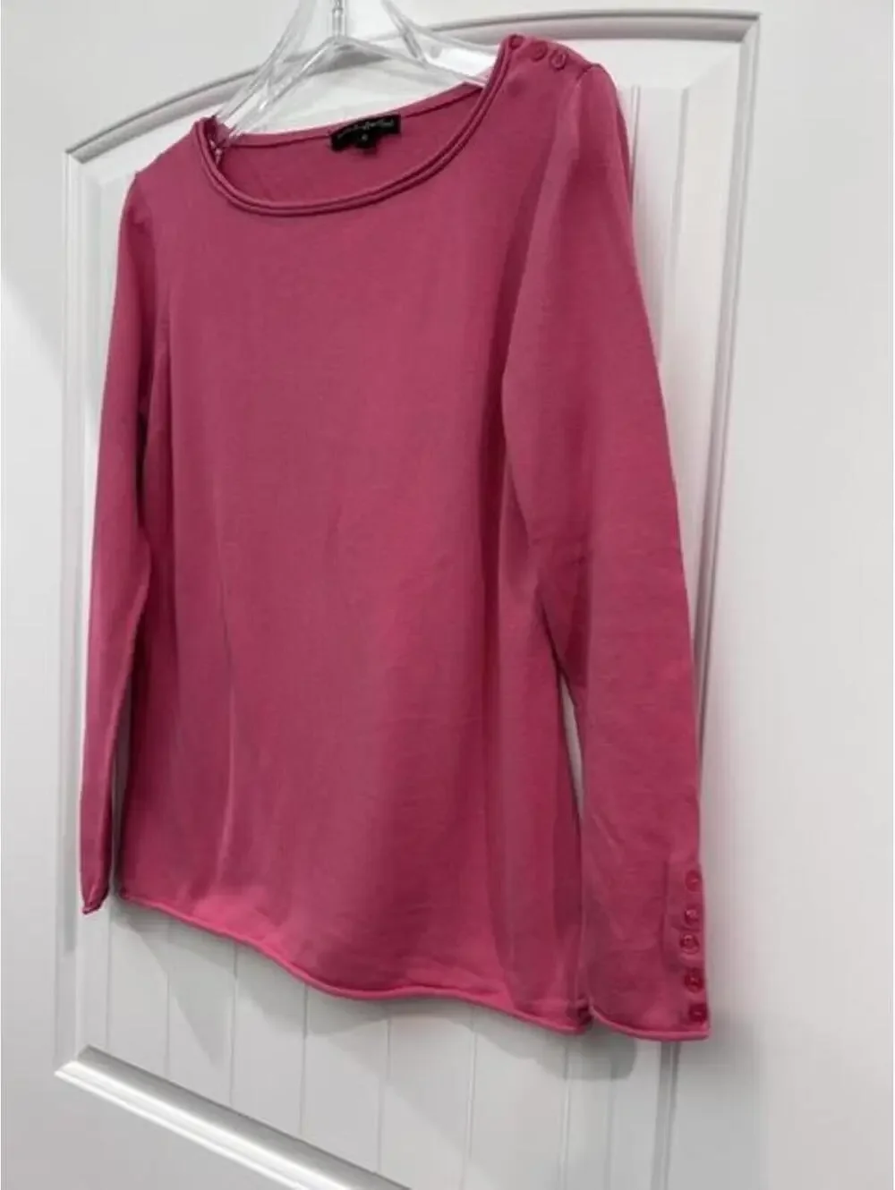 🌸 Pierri NY Soft Coral-Pink Lightweight Sweater L — GUC - Picture 2 of 8